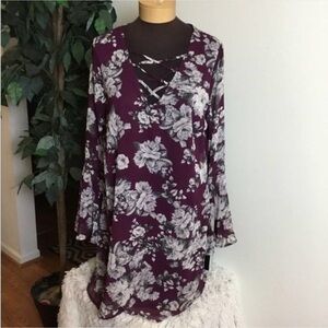 Speechless dress‎ Womans XL lined maroon/gray/white NWT maroon gray whit…